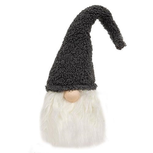 Plush Grey Hat Santa Gnome Bottle Topper