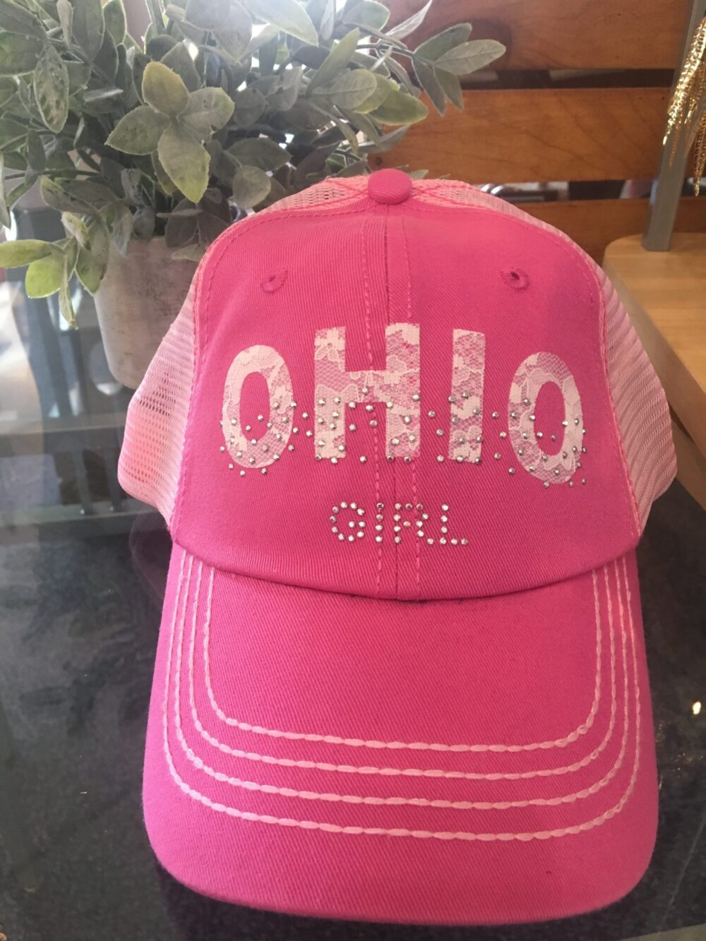 OHIO Girl Pink Embellished Hat